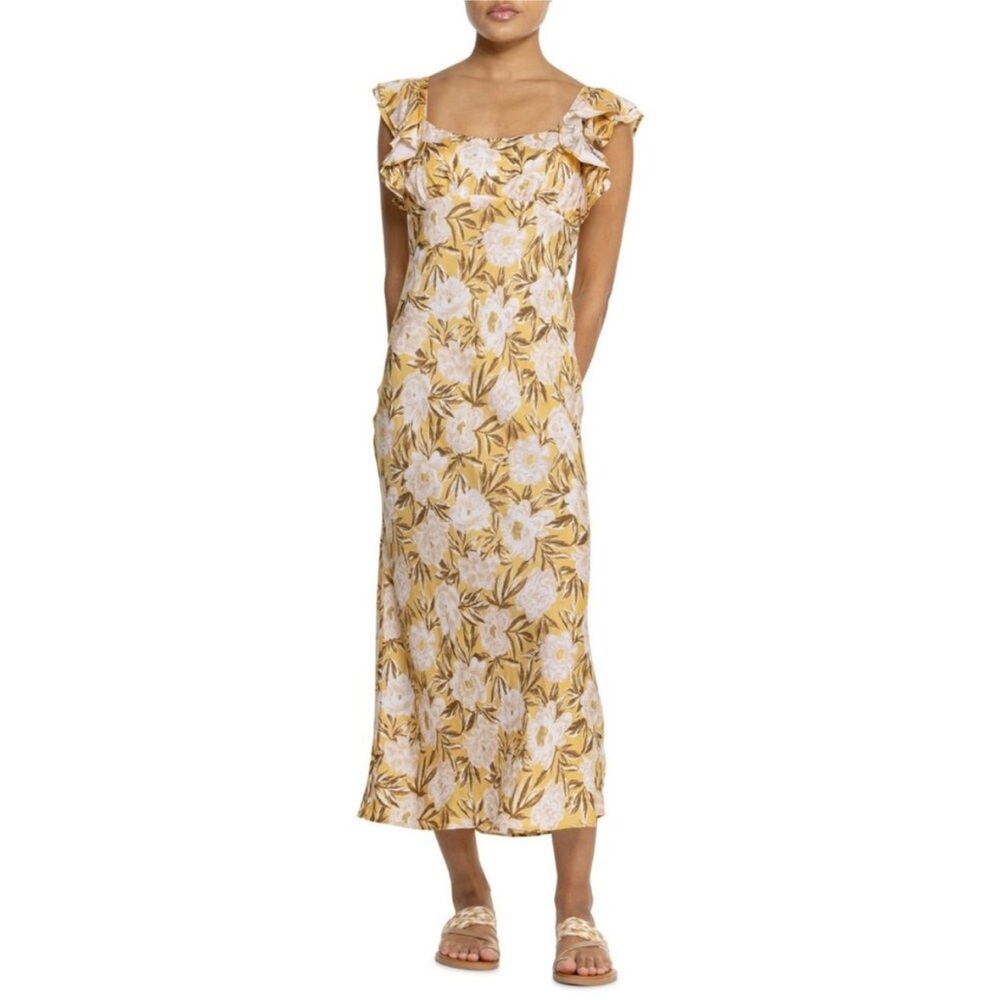 NEW MADEWELL Angelina Slip Dress - Sleeveless in Chamomile Tea 8